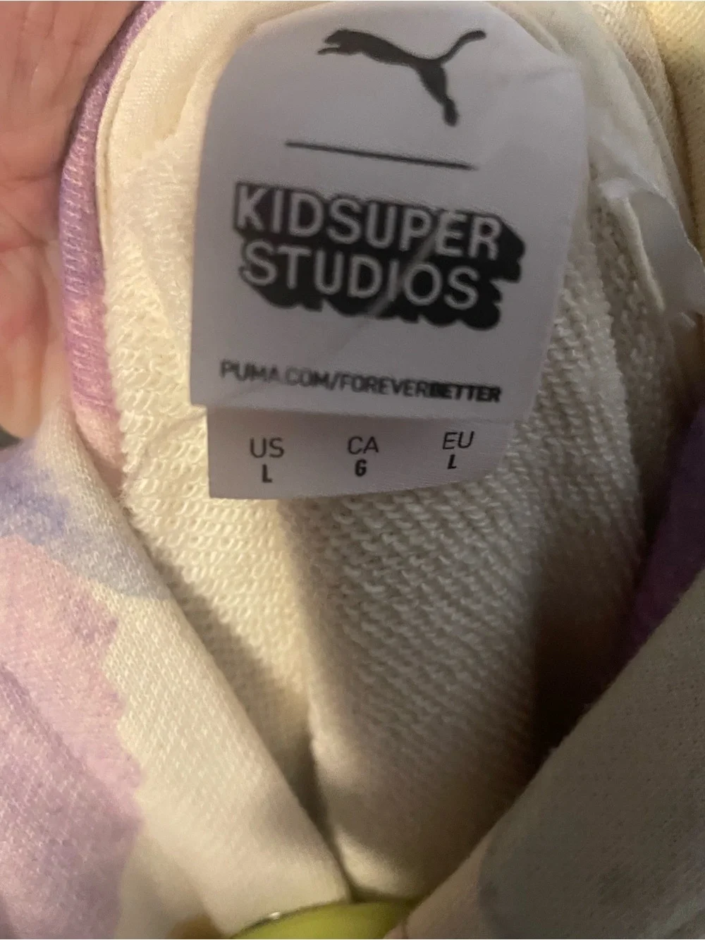 Puma KIDSUPER STUDIOS Pastel Watercolor Pullover Hoodie - Multicolor L fits XL